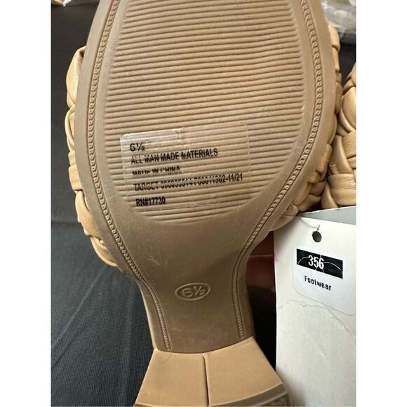 A New Day Women's Weave Chunky Open Toe Slip-On Sandals Size 6 1/2 - Picture 5 of 6